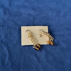 CLIP-ON Vintage Dangle Sarah Coventry - Ember Chains - 1970 Vintage Jewelry Gold
